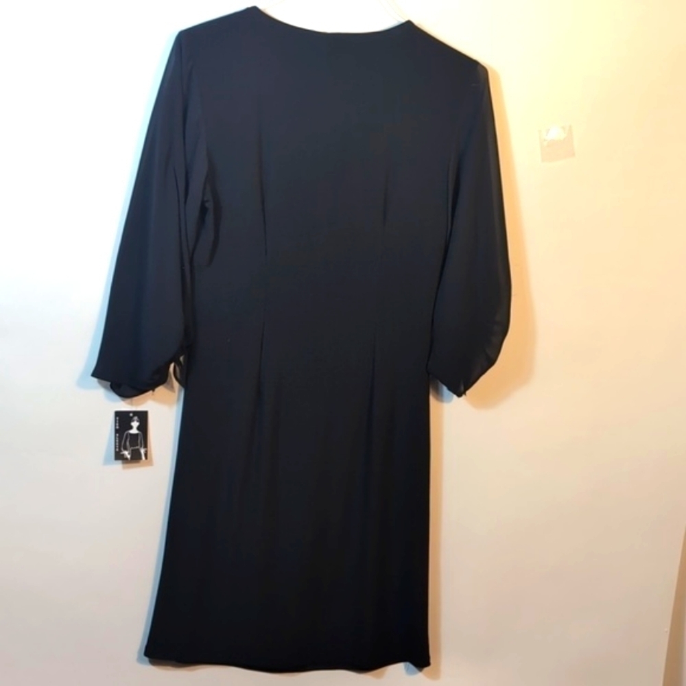 NWT Dress Barn Black Sheath Dress Size Large | Cocktail Work Basic - Picture 11 of 13